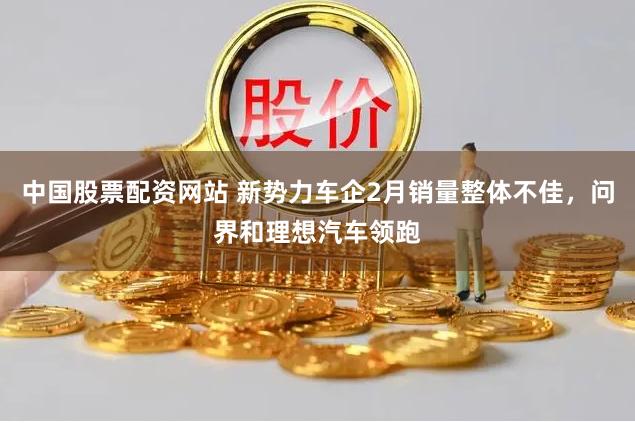 中国股票配资网站 新势力车企2月销量整体不佳，问界和理想汽车领跑